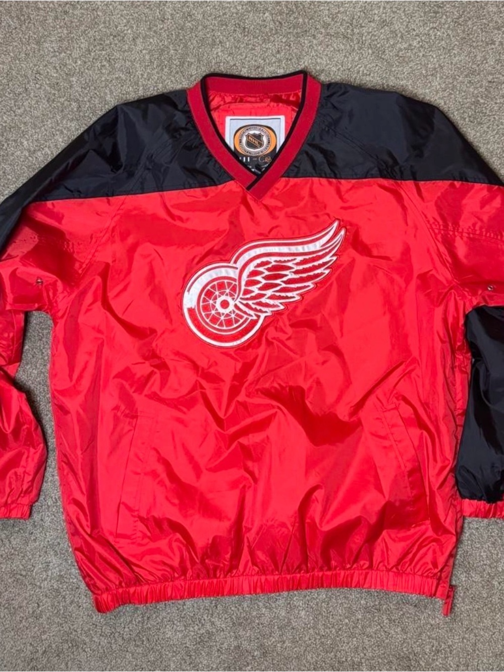 Vintage G-III Detroit Red Wings NHL Windbreaker Jacket Mens L Embroidered